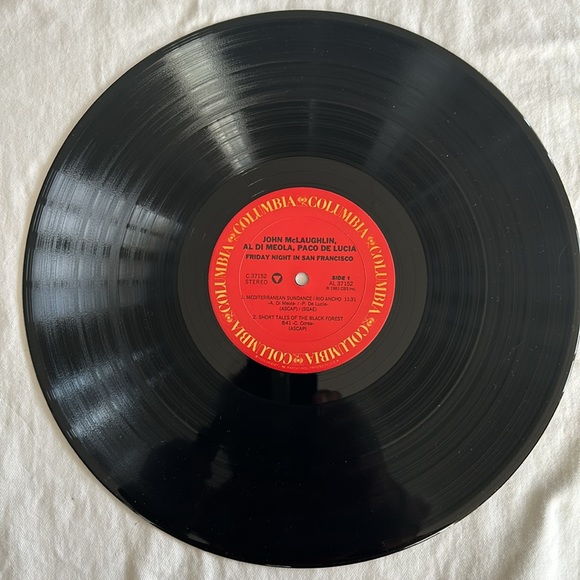 VINYL John McLaughlin, Paco DeLucia, Al DiMeola FRIDAY NIGHT IN SAN FRANCISCO - Picture 4 of 4